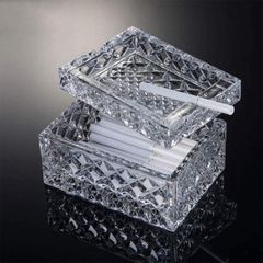 GẠT TÀN PHA LÊ KÈM HỘP ĐỰNG THUỐC LÁ 2 NGĂN 12CM