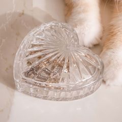 HỘP ĐỰNG TRANG SỨC PHA LÊ HÌNH TRÁI TIM CRYSTAL 11CM