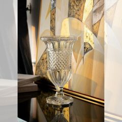 LỌ HOA PHA LÊ ALEXANDRIA ĐẾ TRÒN CÁNH HOA 30CM CRYSTAL