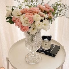 LỌ HOA PHA LÊ ALEXANDRIA ĐẾ TRÒN CÁNH HOA 30CM CRYSTAL