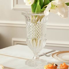 LỌ HOA PHA LÊ ALEXANDRIA ĐẾ TRÒN CÁNH HOA 30CM CRYSTAL