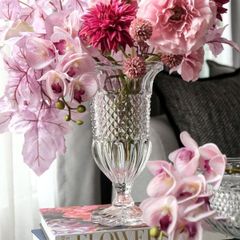 LỌ HOA PHA LÊ ALEXANDRIA ĐẾ TRÒN CÁNH HOA 30CM CRYSTAL