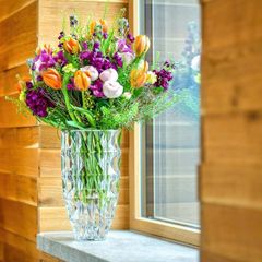 LỌ HOA PHA LÊ KIM CƯƠNG 28CM CRYSTAL