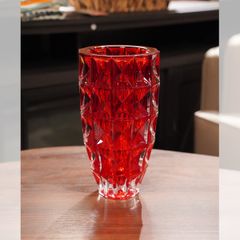 LỌ HOA PHA LÊ KIM CƯƠNG ĐỎ 28CM CRYSTAL