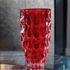 LỌ HOA PHA LÊ KIM CƯƠNG ĐỎ 28CM CRYSTAL
