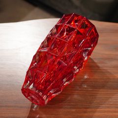 LỌ HOA PHA LÊ KIM CƯƠNG ĐỎ 28CM CRYSTAL