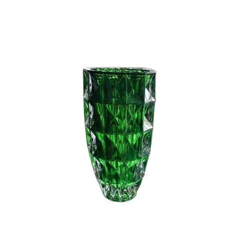 LỌ HOA PHA LÊ KIM CƯƠNG XANH LÁ 28CM CRYSTAL