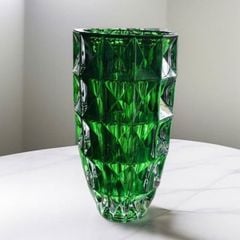LỌ HOA PHA LÊ KIM CƯƠNG XANH LÁ 28CM CRYSTAL