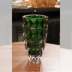 LỌ HOA PHA LÊ KIM CƯƠNG XANH LÁ 28CM CRYSTAL