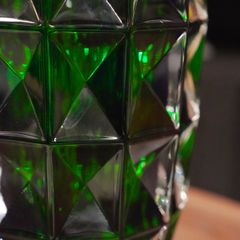 LỌ HOA PHA LÊ KIM CƯƠNG XANH LÁ 28CM CRYSTAL