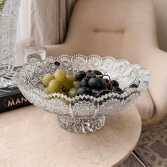 MÂM BỒNG PHA LÊ 25CM CRYSTAL