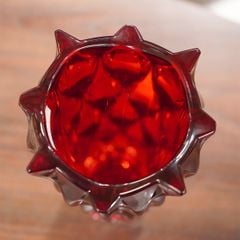 LỌ HOA PHA LÊ SAMBA MÀU ĐỎ 30.5CM
