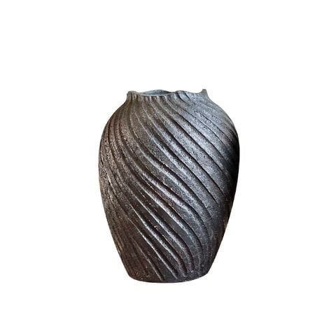 BÌNH HOA TRANG TRÍ RUSTIC MÀU ĐEN