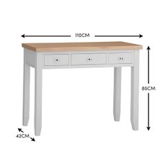 BỘ BÀN TRANG ĐIỂM EATON MÀU XÁM