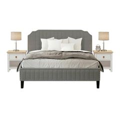 BỘ PHÒNG NGỦ JASMINE MÀU XÁM 1.6 2 TÁP