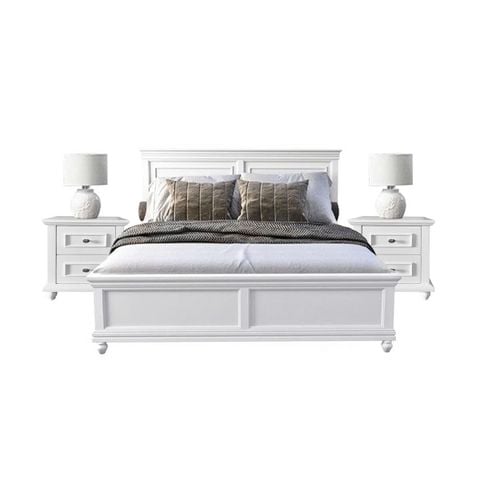 BỘ PHÒNG NGỦ HARPER MÀU TRẮNG 1.8 2 TÁP