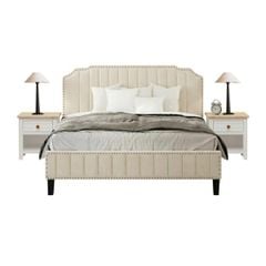 BỘ PHÒNG NGỦ JASMINE MÀU KEM 1.8 2 TÁP