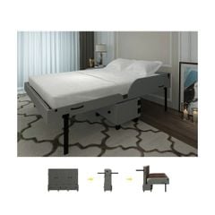 GIƯỜNG NGỦ THÔNG MINH HENDERSON XTRA BED MÀU XÁM KÈM NỆM