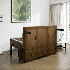 GIƯỜNG NGỦ THÔNG MINH BROOKLYN XTRA BED MÀU NÂU KÈM NỆM