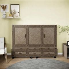 GIƯỜNG NGỦ THÔNG MINH BROOKLYN XTRA BED MÀU XÁM KÈM NỆM