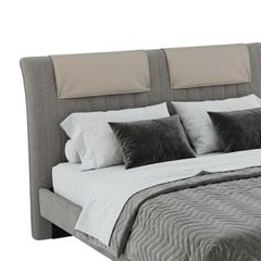 GIƯỜNG NGỦ MILANO MÀU XÁM 1.6