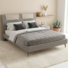GIƯỜNG NGỦ MILANO MÀU XÁM 1.8