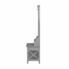 GHẾ BENCH KÈM MẮC TREO ĐỒ KEYWEST MÀU XÁM