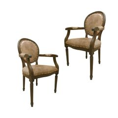 GHẾ ARMCHAIR LOUIS FRENCH MÀU NÂU