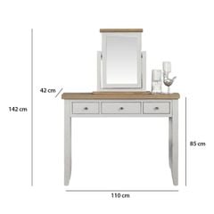 BỘ BÀN TRANG ĐIỂM EATON MÀU XÁM