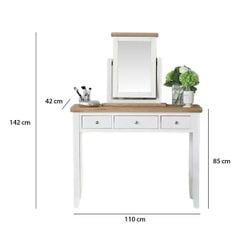 BỘ BÀN TRANG ĐIỂM EATON MÀU TRẮNG