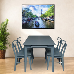 BÀN ĂN KATARINA 1.2 MÀU XÁM