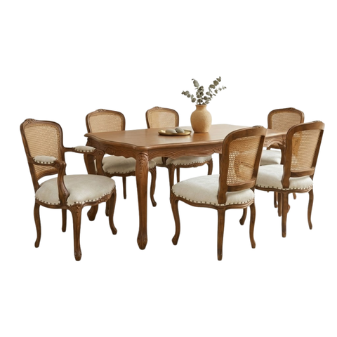 BỘ BÀN ĂN 6 GHẾ LOUIS XV
