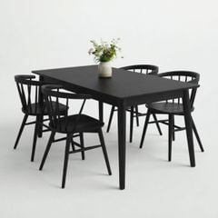 BỘ BÀN ĂN 4 GHẾ OSLO MÀU ĐEN 1.4