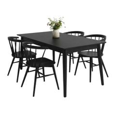 BỘ BÀN ĂN 4 GHẾ OSLO MÀU ĐEN 1.4