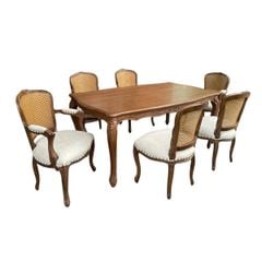 BỘ BÀN ĂN 6 GHẾ LOUIS XV