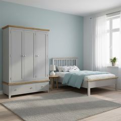 TỦ QUẦN ÁO WESCOTE MÀU XÁM 3 CÁNH