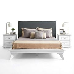 BỘ PHÒNG NGỦ RAINIER KING SIZE MÀU TRẮNG 2 TÁP