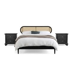 BỘ PHÒNG NGỦ REEMA OAK MÀU ĐEN 2 TÁP