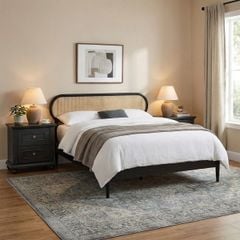 BỘ PHÒNG NGỦ REEMA OAK MÀU ĐEN 2 TÁP