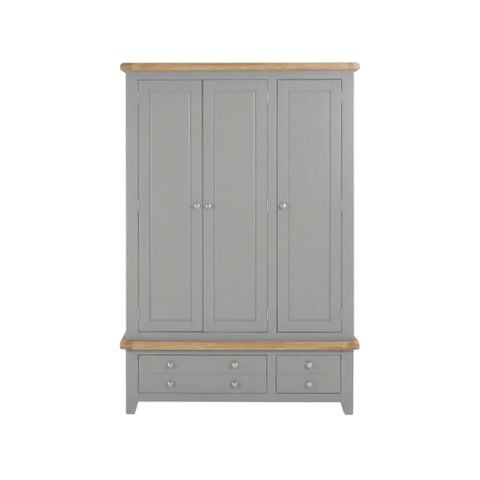 TỦ QUẦN ÁO CHICAGO MÀU XÁM 3 CÁNH