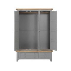 TỦ QUẦN ÁO CHICAGO MÀU XÁM 3 CÁNH
