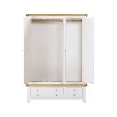 TỦ QUẦN ÁO CHICAGO MÀU TRẮNG 3 CÁNH