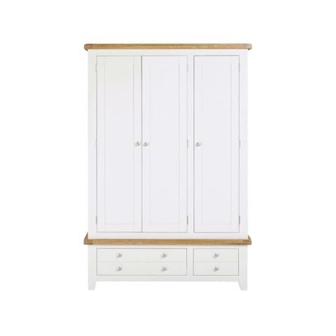 TỦ QUẦN ÁO CHICAGO MÀU TRẮNG 3 CÁNH