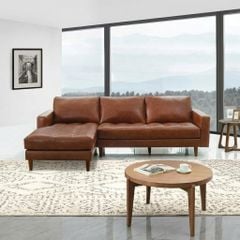 GHẾ SOFA GÓC DA BÒ NAPOLI