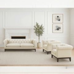 GHẾ SOFA 3 CHỖ ABBYSON MÀU TRẮNG