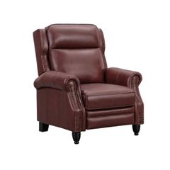 GHẾ SOFA ĐƠN DA BÒ CHỈNH CƠ POLLENZO MÀU ĐỎ