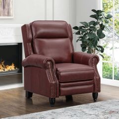 GHẾ SOFA ĐƠN DA BÒ CHỈNH CƠ POLLENZO MÀU ĐỎ