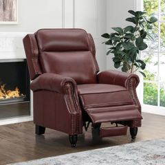 GHẾ SOFA ĐƠN DA BÒ CHỈNH CƠ POLLENZO MÀU ĐỎ