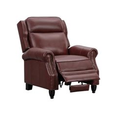 GHẾ SOFA ĐƠN DA BÒ CHỈNH CƠ POLLENZO MÀU ĐỎ