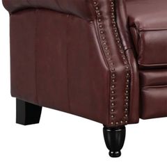 GHẾ SOFA ĐƠN DA BÒ CHỈNH CƠ POLLENZO MÀU ĐỎ